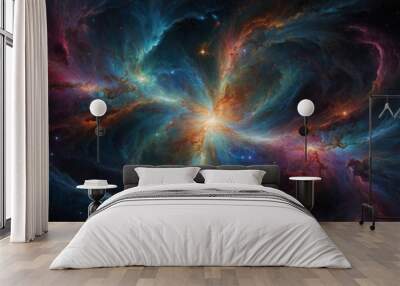 galaxy in space wallpaper background abstract Wall mural