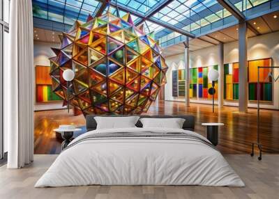 glass sphere with colorful objects Wall mural