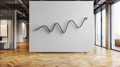 A simple and elegant line graph on a neutral background, showcasing steady and consistent market improvement. Wall mural