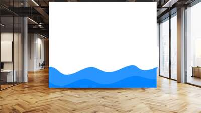 blue wave presentation background Wall mural