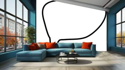 Speech bubble message line doodle Wall mural