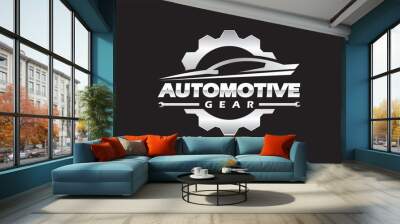 car fast gear logo emblem Wall mural