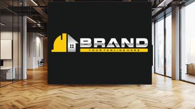 housing and construction helmet logo Wall mural