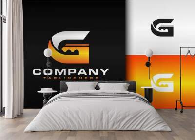 letter G key logo Wall mural