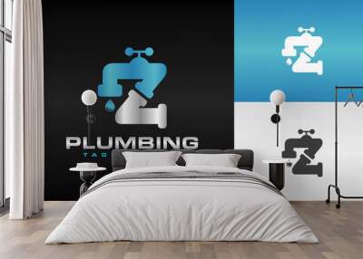 letter Z water faucet logo Wall mural