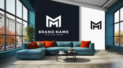 monogram letter MM logo Wall mural