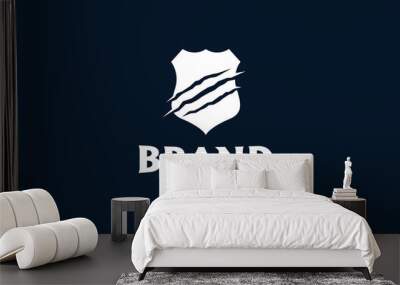 shield claw logo Wall mural