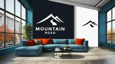 simple mountain road logo Wall mural