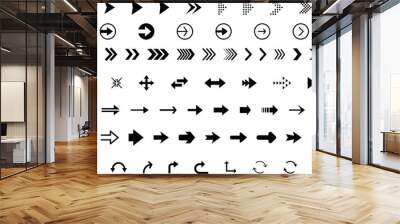 Arrows icons set. Arrow icon collection. Set different arrows or web design. Arrow flat style isolated on white background - stock vector. Wall mural