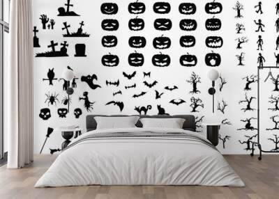 Halloween silhouette icon Wall mural