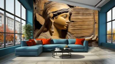 Ancient Greek art work of statue and sculpture, Wall mural