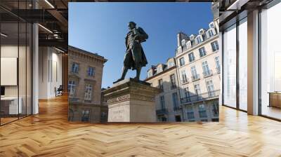 Condorcet statue on quay Conti in Paris Wall mural