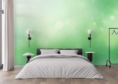 Glowing blurred light green background, creative design for spring and summer season Wall mural