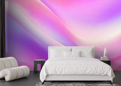 Purple background with holographic foil texture - iridescent metal effect and rainbow gradient - vector illustration Wall mural