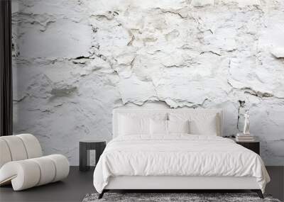 Smooth white plastered wall texture background with subtle surface variations, ideal for minimalist design, modern architecture, and clean interior visuals. Wall mural