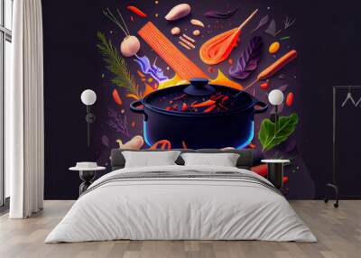 Awesome Cooking food concept Wall mural