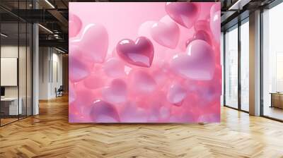 Gradient isolated heart background. Generative Ai Wall mural