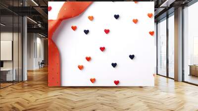 Happy Fathers Day background concept made from necktie with heart shape. Generative Ai Wall mural