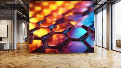 Wonderful Neon Hexa Dreamscape Wall mural