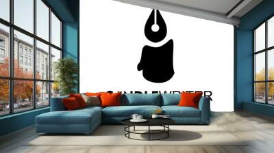 candle writer logo design concept   Wall mural