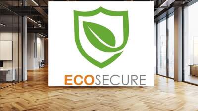 eco secure logo design Wall mural