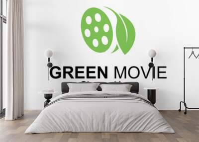 green movie logo design concept Wall mural