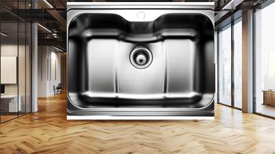 Kitchen sink. isolated object, transparent background Wall mural