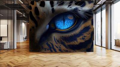 Blue eyes tiger Wall mural