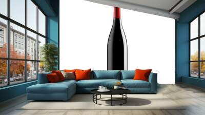 Borgognotta , bottle  a red wine on white background. Wall mural