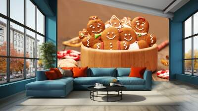 Christmas gingerbread cookies Wall mural