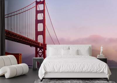 Golden Gate Bridge at sunrise, San Francisco, California Wall mural