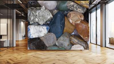 Heap of colorful ornamental stones Wall mural