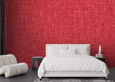 red linen fabric texture background Wall mural