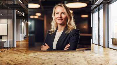 Female executive CEO leading a tech company. generative AI Wall mural