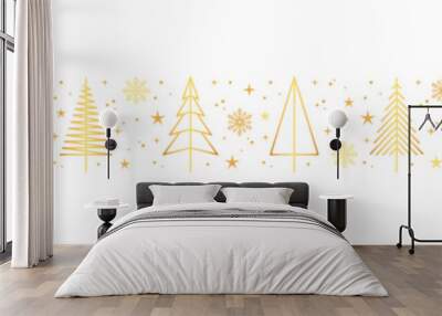 Christmas Tree Background with snowflake. element vector eps10 Wall mural