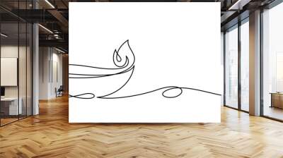 diwali candles line art style. diwali element vector eps 10 Wall mural