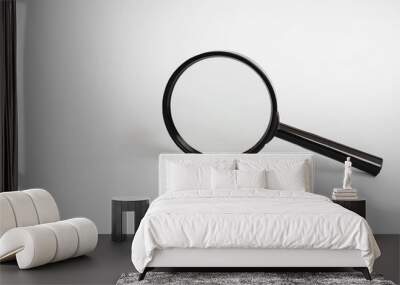 Magnifying glass on a gray background Wall mural