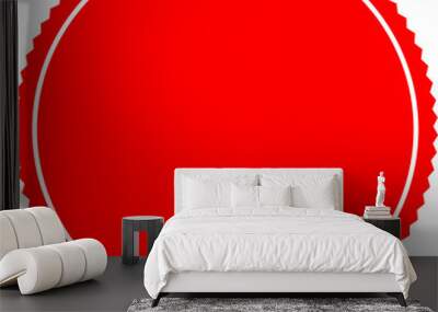 red and white stickers Wall mural