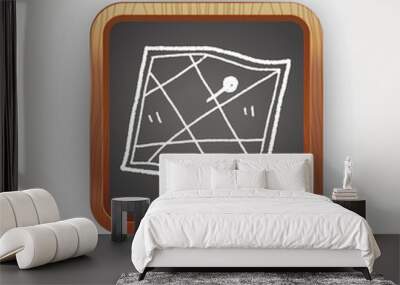 map location doodle Wall mural