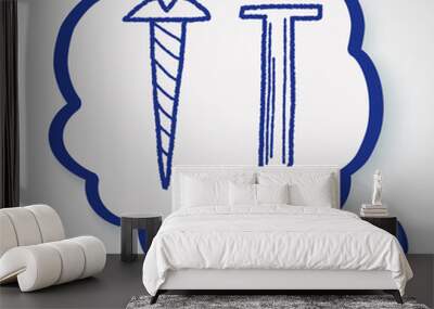 screw doodle Wall mural