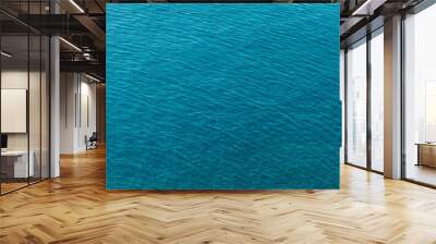 Blue sea surface with waves aerial view Wall mural