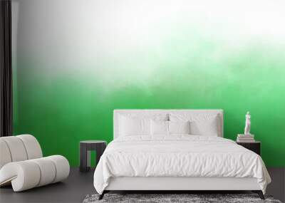 Abstract Green smoke on transparent background. Isolated Green smoke or Green fog on transparent background Wall mural