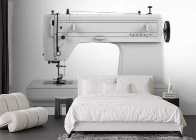 High-quality sewing machine isolated on white background, perfect for sewing projects, tailoring, and dressmaking. Modern and durable design. Wall mural