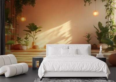 3D rendering of simple interior space Wall mural