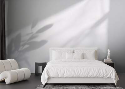 abstract light and shadow on minimalist white background Wall mural