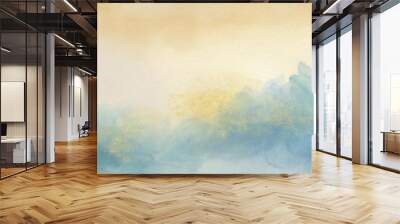 ombre blue watercolor texture paper background Wall mural