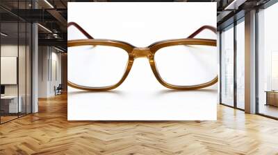 typical glasses frame on transparent background Wall mural