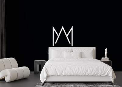 AM, MA, AM, Letters Logo Monogram Wall mural