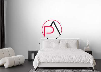 ap, pa, ap, letters logo monogram Wall mural