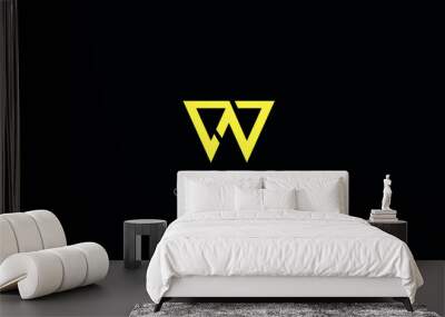 AW, WA, AW, Letters Logo Monogram Wall mural